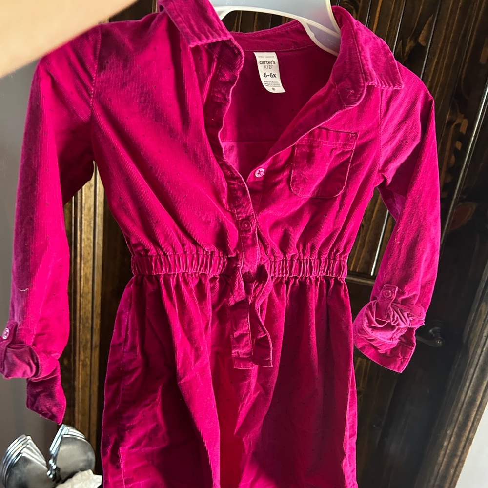 Carter's Fuchsia Polka Dot Dress